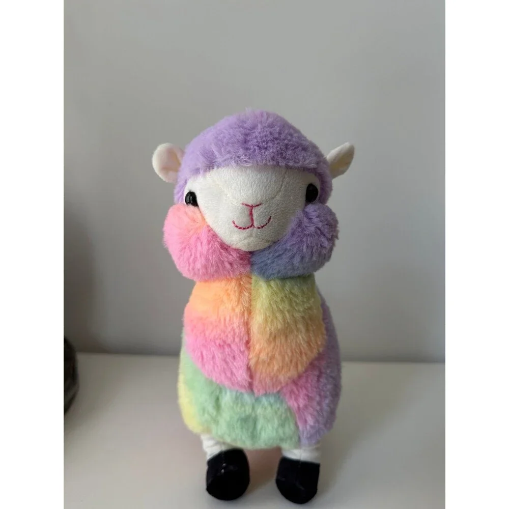 Peek-a-boo Cute Rainbow Llama Plushie 11 in - NEW